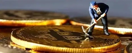 A close-up shot of a miner checking the status of a mining rig, highlighting the hands-on nature of mining.
